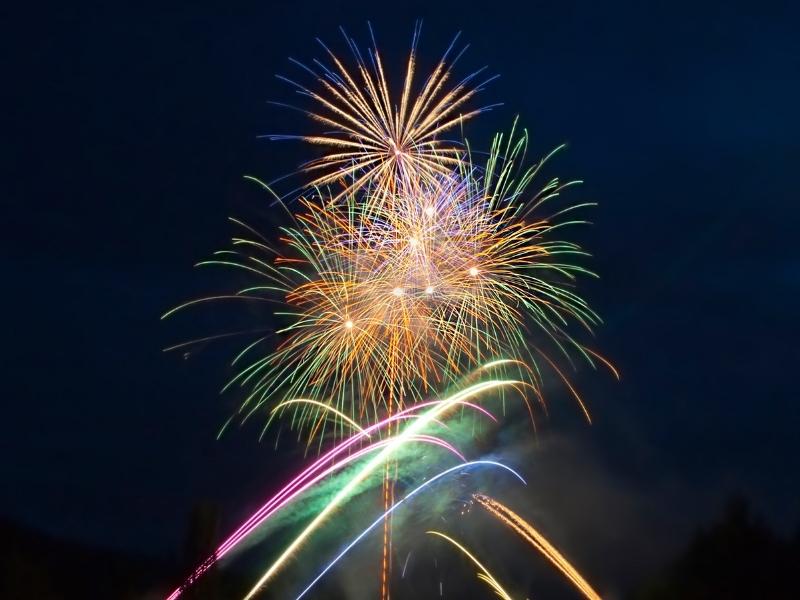 Fireworks at Butchart Gardens.