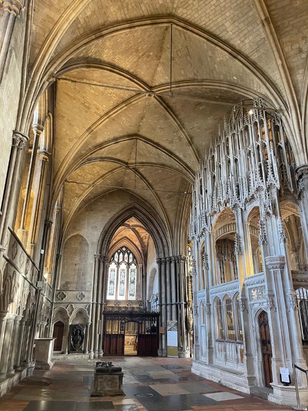 Inside beautiful Winchester Cathedral