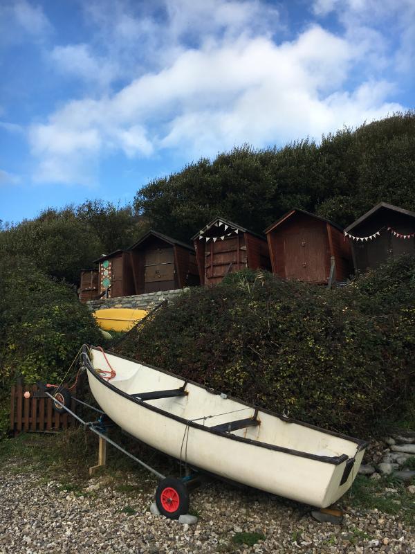 Lime Regis beach and boat
