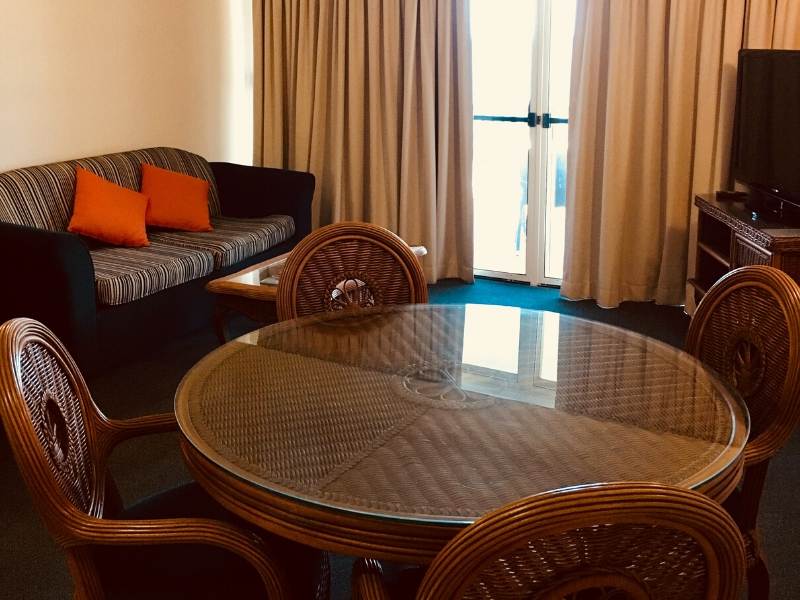 Living area at Rose Bay resort
