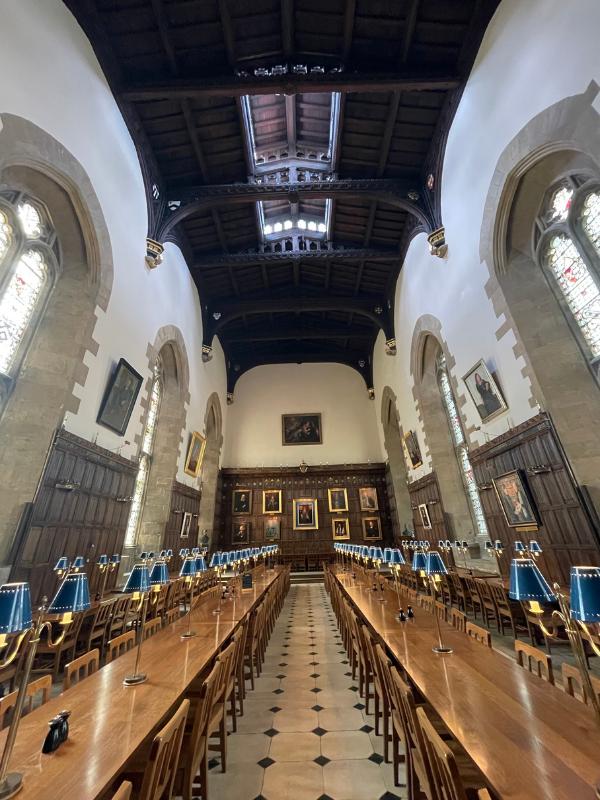 Oxford college dining room