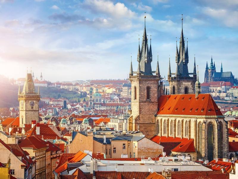 View over Prague city