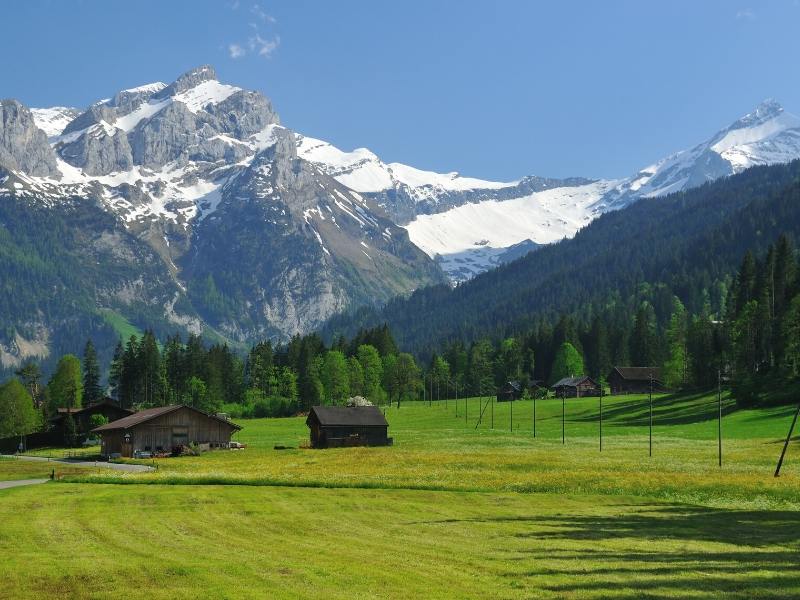 View from Gstaad in Switzerland
