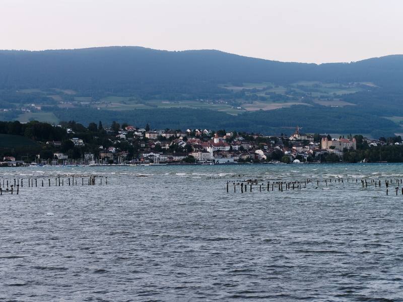 Views over Lake Neuchâtel in Switzerland