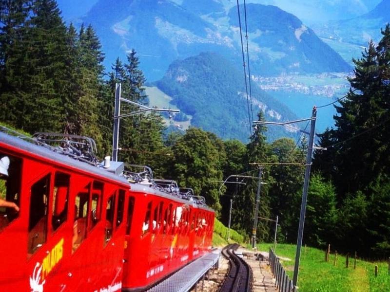 Views on the way up Pilatus