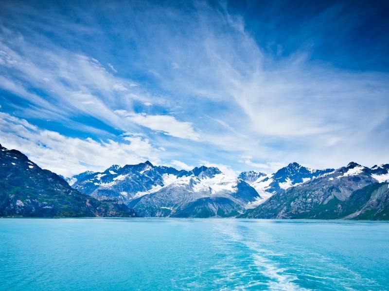 View of mountains in Alaska.