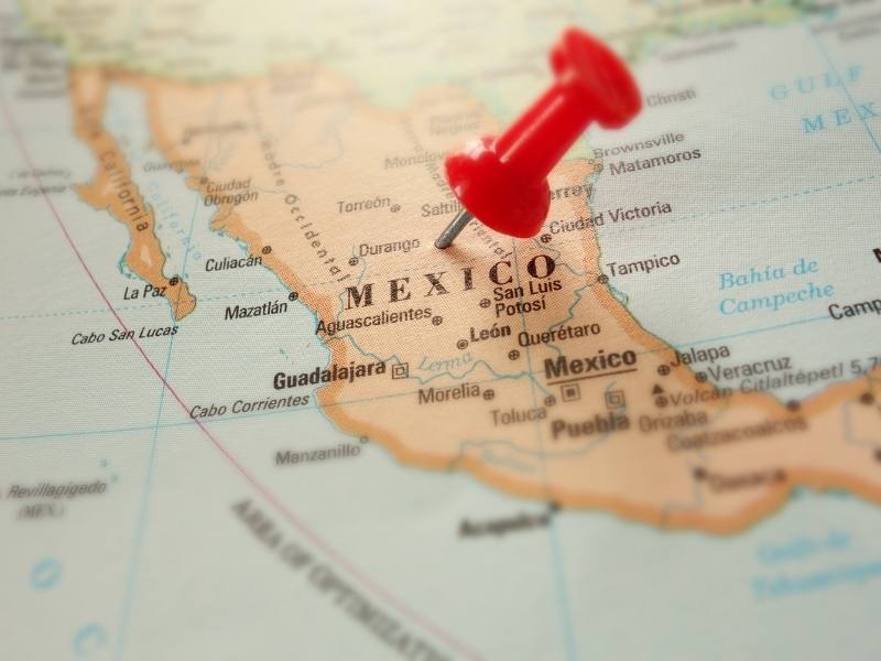 Many Spanish movies (Spanish language) are made in Mexico as shown on the map.