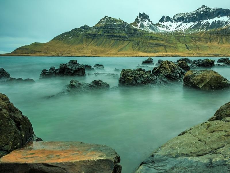 Reyðarfjörður in Iceland.