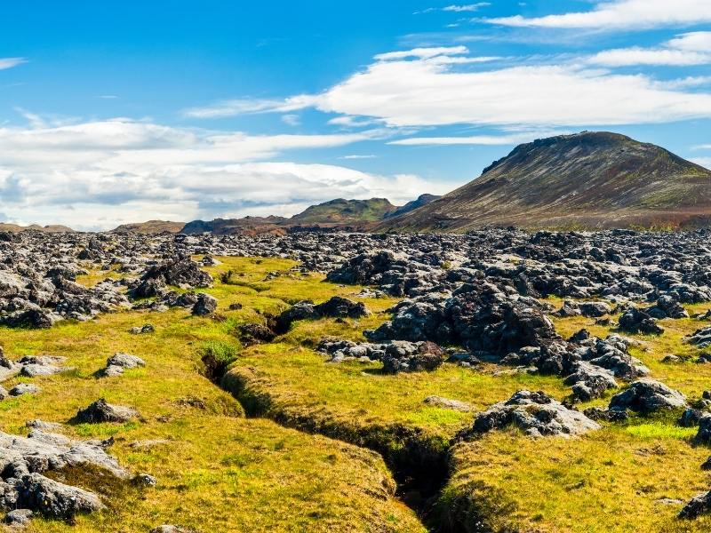 Reykjanes peninsula in Iceland.