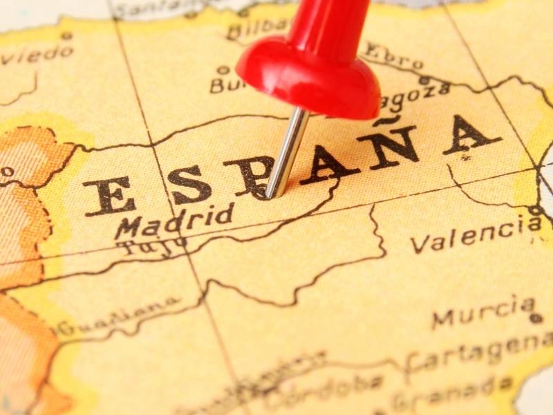 Map of Spain.