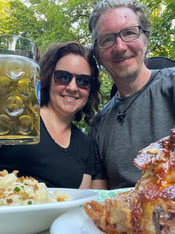 Cate and Aaron food in Germany