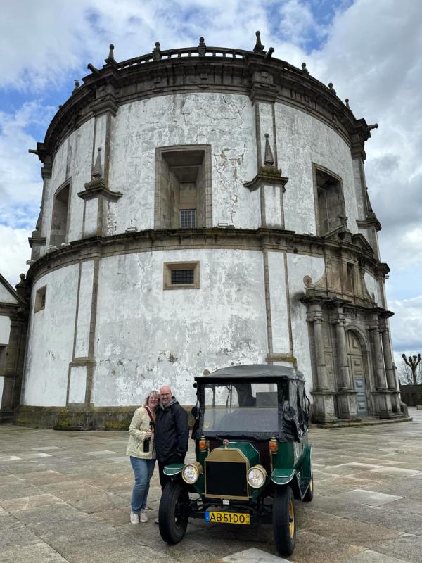 Portugal Travel Tips is not to drive in the cities but to take a tuk tuk like in the picture.