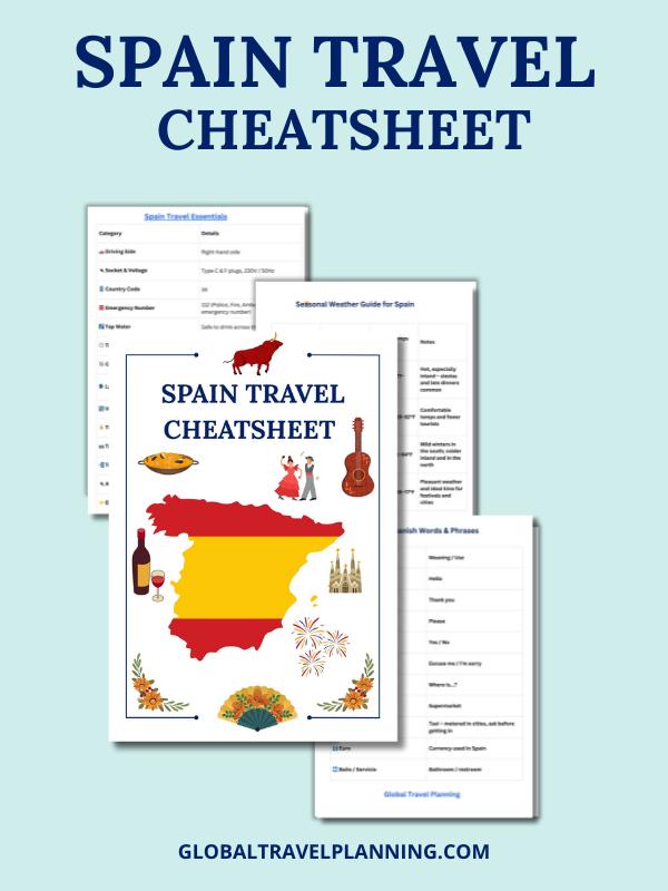 Spain Travel Cheatsheet
