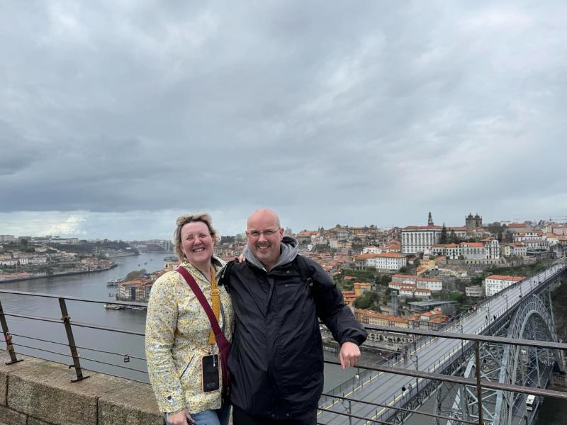 Tracy and Doug Porto rain