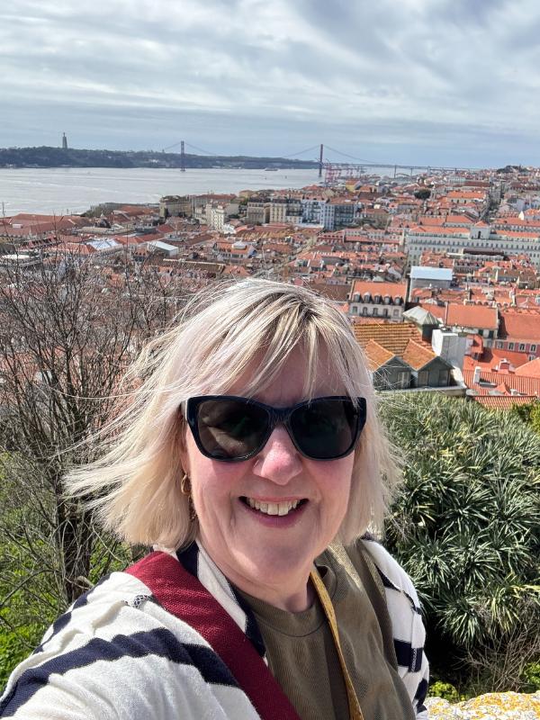 Tracy with Lisbon behind