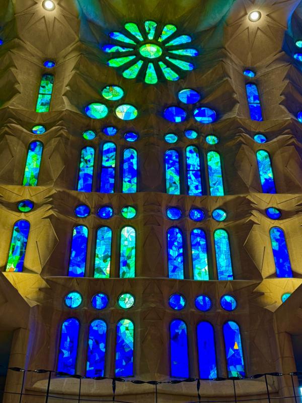 Blue windows at La Sagrada