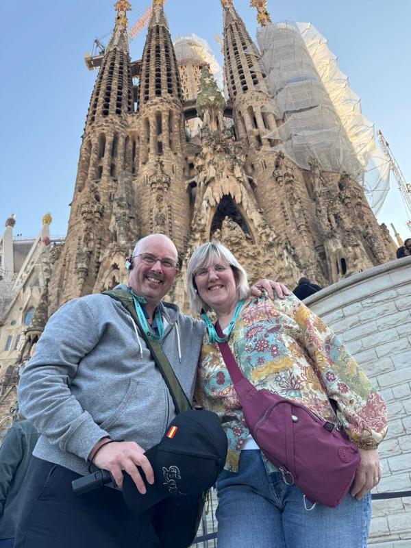 Guide to Barcelona with Tracy and Doug Collins as seen in this image.