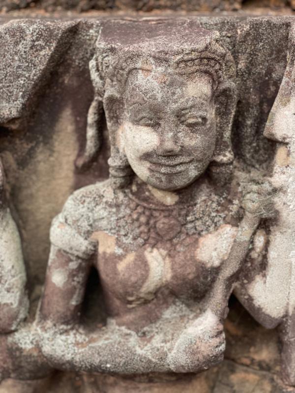 Wall carving in Cambodia