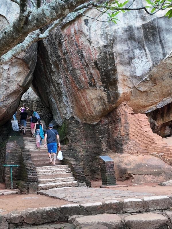 Climbing Sigiriya at the start