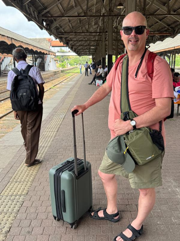 Doug at Kandy waiting for the train