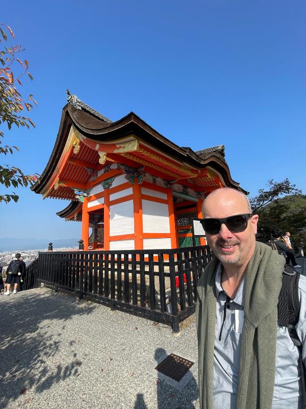 Doug at small temple