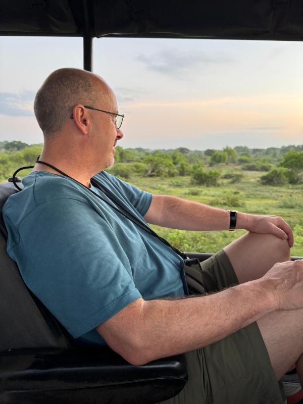 Doug in the jeep