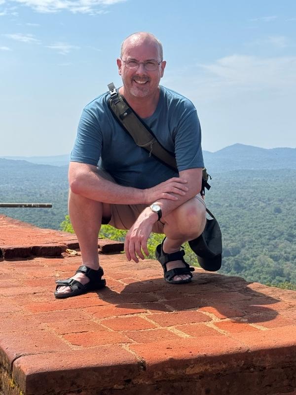 Doug posing top of Sigiriya