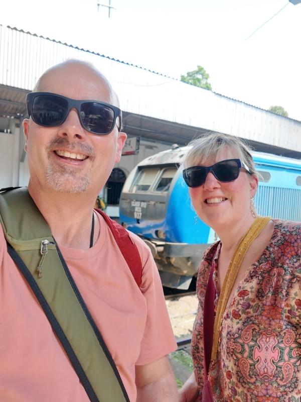 Tracy and Doug at SL train station