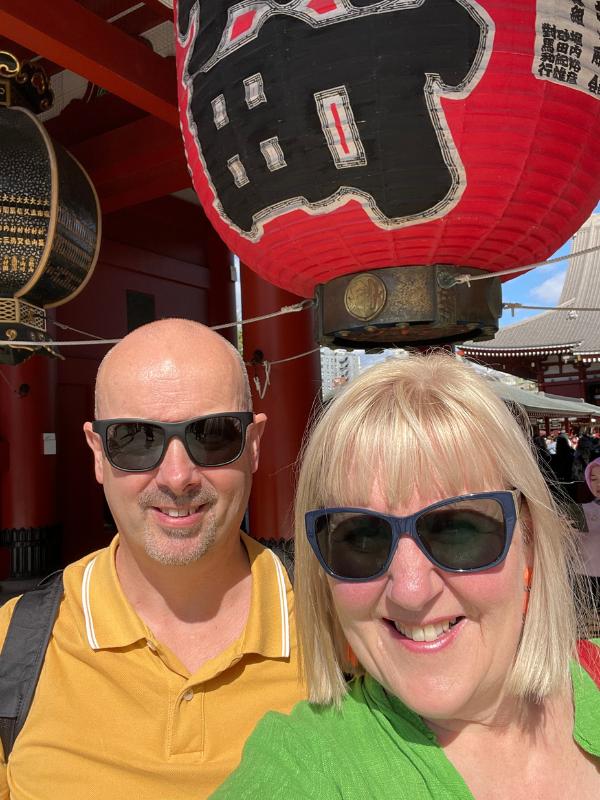 Tracy and Doug at temple
