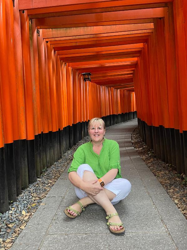 Tracy at Inari shrine