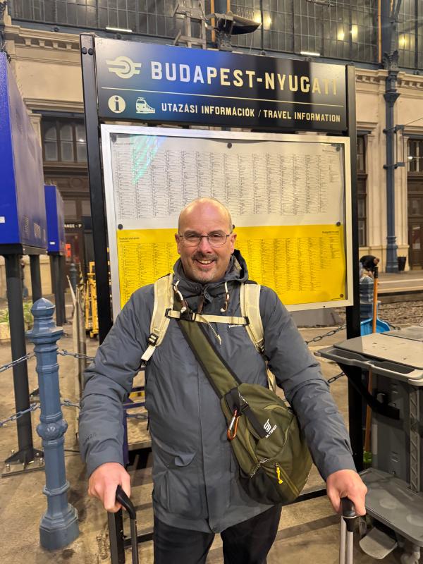 Arriving at the train station