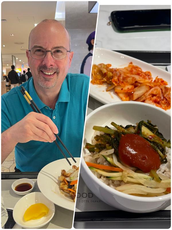 Doug trying S Korean food
