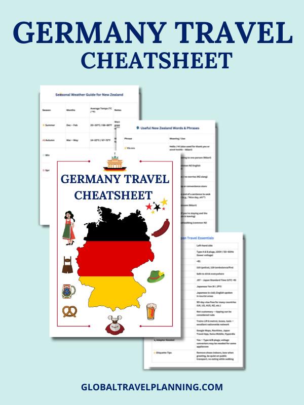 Germany Travel Cheatsheet
