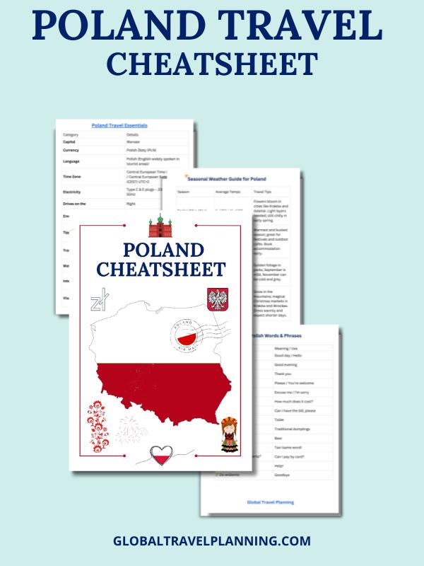 Poland Travel Cheatsheet 1
