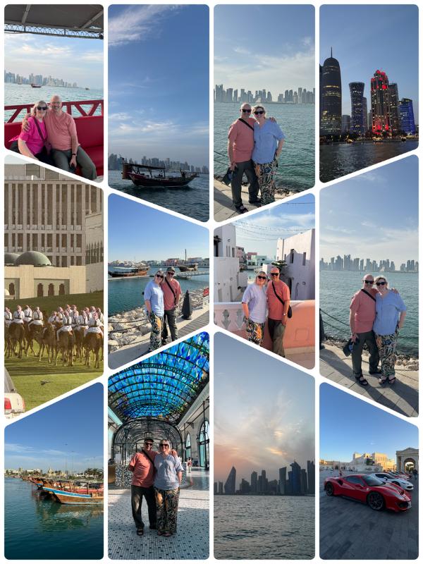 Qatar Travel Guide collage of images.