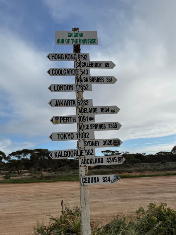 Australia road trip sign