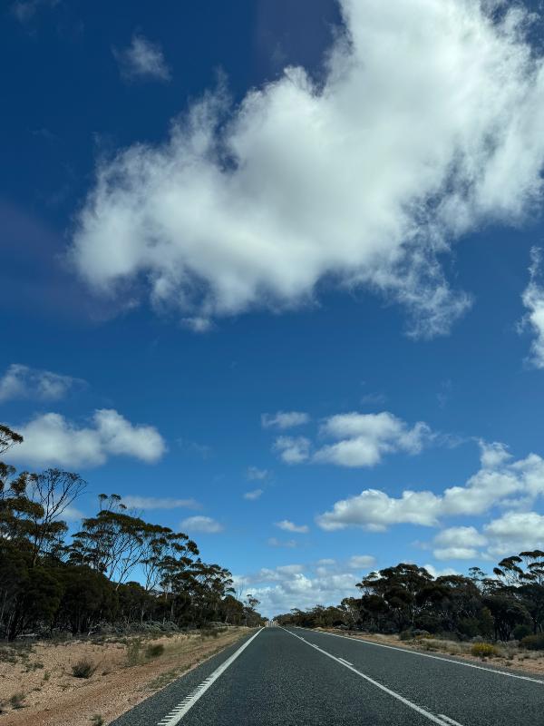 Australia road trip straight road