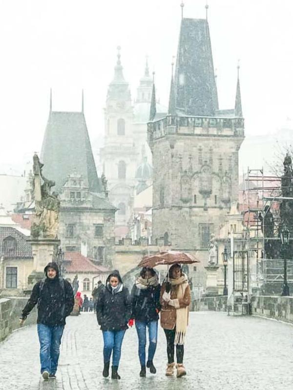 Prague at winter