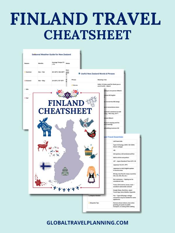 Finland Travel Cheatsheet