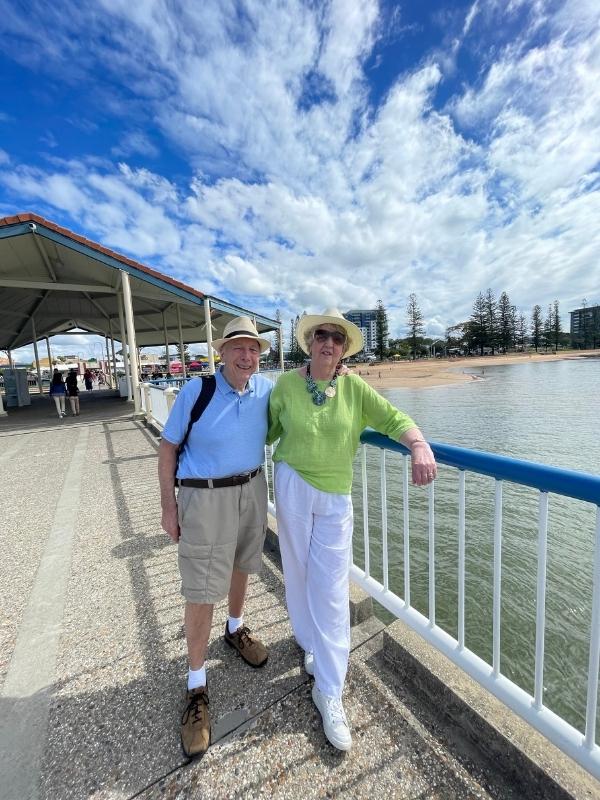 Mum and Geoff in Redcliffe
