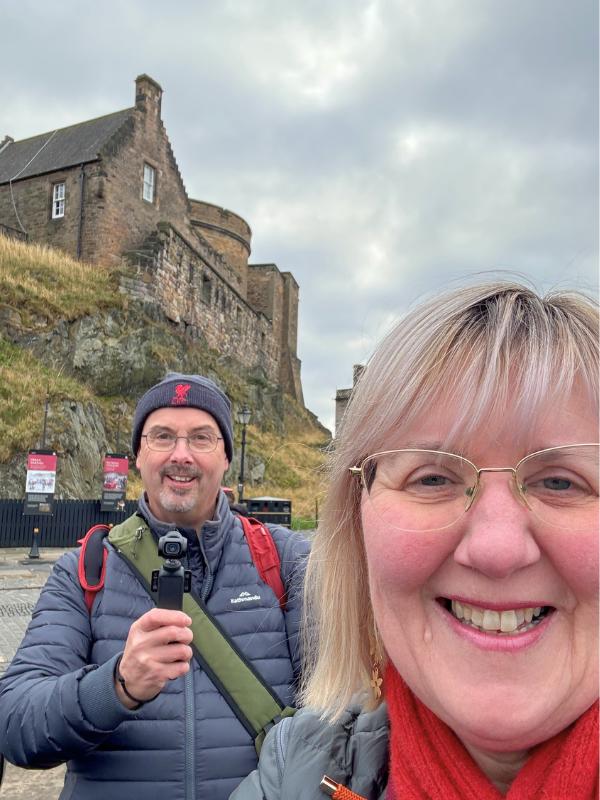Tracy and Doug at Edinburgh Castle