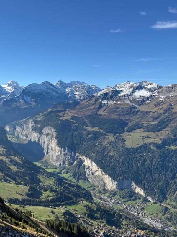 View of Lauterbrunnen Valley from Mannlichen 1